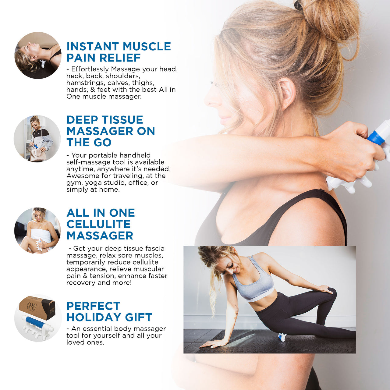 Amazing Neck Massager for Pain Relief Deep Tissue, Unique Massage Points,  Mel